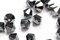 100pcs Authentic Preciosa 4mm (0.16 Inch) Small Faceted Bicone Crystal Loose Beads Jet Hematite Black Compatible with Swarovski 5301/5328 for DIY Jewelry Making Pre-B431